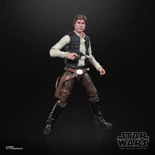 Vista 6 de Star Wars The Black Series Han Solo (Endor) - Figura de acción coleccionable de 6 pulgadas de la película “Return of The Jedi”, para niños de 4 años