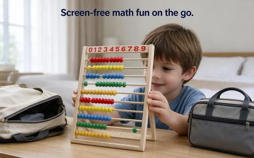 Vista 17 de MAGIKON Marco de números de madera para contar, ábaco de 10 filas para niños que aprenden matemáticas (11-1/2 pulgadas)