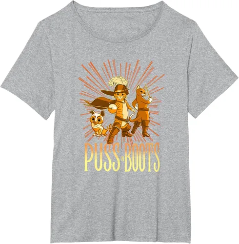 Vista 89 de DreamWorks Puss in Boots: The Last Wish Cat Trio Poster - Camiseta pequeña Negro