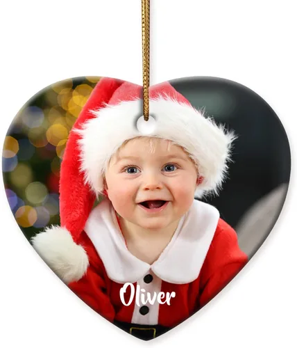 Vista 10 de Adornos de Navidad personalizados para perros 2025 – Adornos de foto de mascota personalizados para decoraciones de árboles de Navidad, adorno