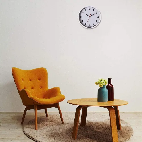 Vista 5 de SAC SMARTEN ARTS Reloj de pared de cuarzo silencioso de 8 "reloj digital sin tictac