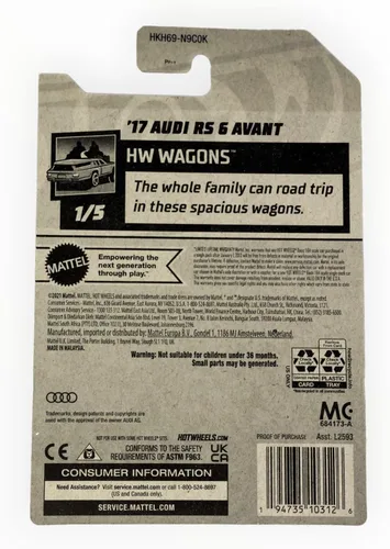 Vista 2 de Hot Wheels Audi RS 6 Avant, HW Wagons 1/5 [Verde] 187/250