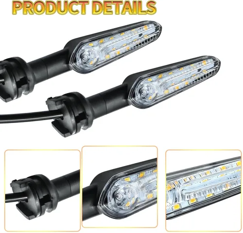 Vista 3 de 2 piezas de luces de señal de giro LED de reemplazo para YAMAHA MT07 Tracer 700 XJ6 FZ6 MT09 900 MT10 YZF R1 R3 R6 R6S FZ6 FZ1 FZ Fazer FZ6R FZ07