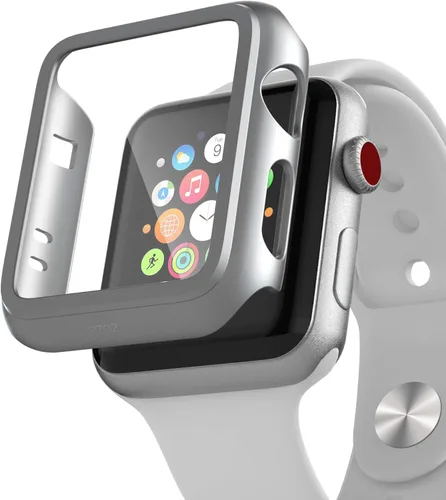 Vista 9 de pzoz Funda compatible con Apple Watch Series 2 / Series 3 con protector de pantalla de 1.654 pulgadas, accesorios delgado, cobertura completa