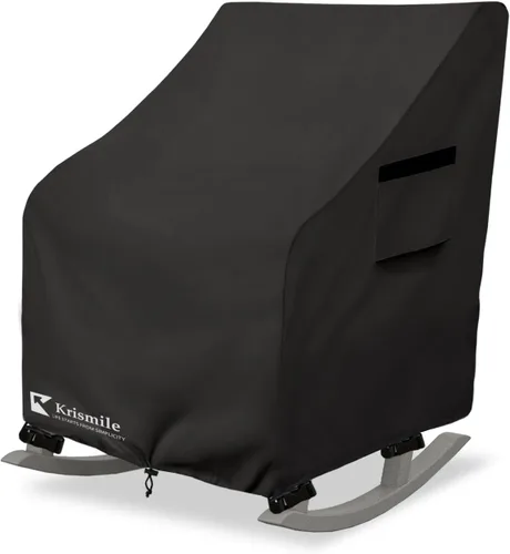 Vista 11 de Funda para silla mecedora para exteriores, resistente 600D, funda de invierno para silla de patio de 27 pulgadas de ancho x 34 pulgadas