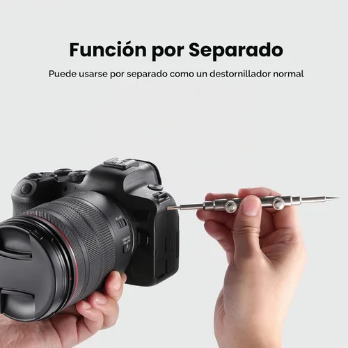 Vista 6 de NEEWER Llave de anillo de lente de acero inoxidable, herramienta profesional de doble cara curva con puntas planas/puntiagudas para quitar lentes