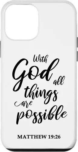 Vista 16 de Christian Message Faith Jesus Matthew 19:26 Case for iPhone 17