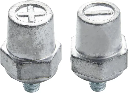 Vista 12 de Ampper Postes de carga de terminal de batería de latón macho de rosca M8, adaptador de poste de batería M8 (+/-) para extensión, paquete de 2 M8