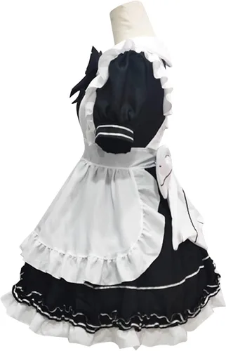 Vista 7 de Disfraz de sirvienta francesa de talla grande para mujer disfraz de cosplay lindo vestido de fiesta disfraz gótico vintage vestido Lolita 03