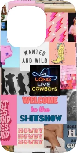 Vista 14 de Pink Western Indie Cowgirl Aesthetic Yeehaw Howdy Country - Carcasa para iPhone 17