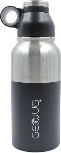 Vista 11 de Brentwood GeoJug - Botella de agua de acero inoxidable aislada al vacío, boca ancha con tapa sin BPA
