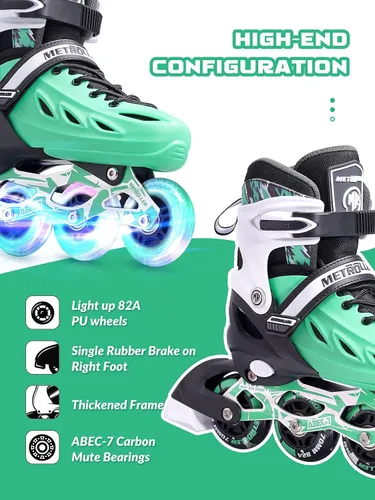 Vista 3 de METROLLER Patines en línea para niñas y niños, mujeres