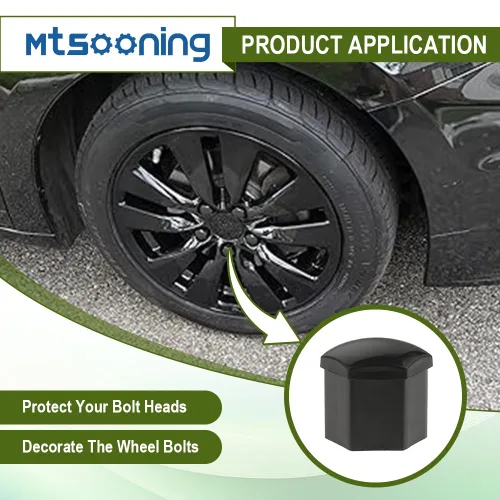 Vista 5 de 21 tapones para tuercas de rueda de automóvil, cubiertas universales de 0.83 pulgadas, protector de cabeza de perno de cubo automático con clip