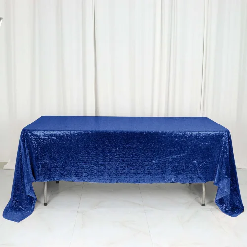 Vista 23 de Tableclothsfactory Luxury Collection Duchess - Mantel rectangular de lentejuelas, 60 x 126 pulgadas, color plateado