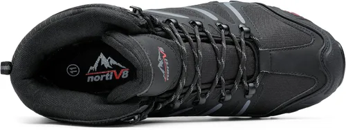 Vista 4 de NORTIV 8, Armadillo - Botas de senderismo para hombre, impermeables, ligeras, para exteriores, mochileros, senderismo