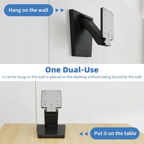 Vista 8 de Soporte de monitor plegable de metal ajustable para pantalla táctil Soporte de escritorio con orificio VESA 2.953x2.953 in y 3.937x3.937 in Todo