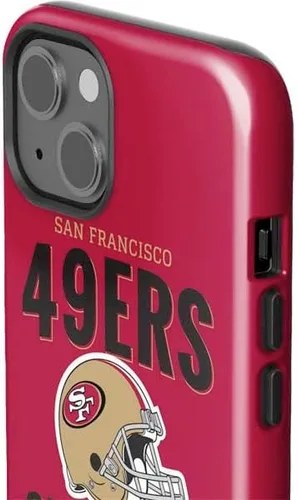 Vista 2 de Skinit Impact - Funda compatible con iPhone 15 Plus, diseño oficial de casco de San Francisco 49ers de la NFL