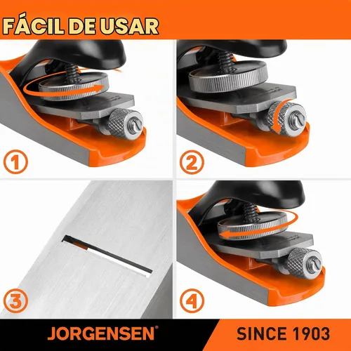 Vista 8 de JORGENSEN Cepillo de madera de 5-1/4 pulgadas, cepillo manual para carpintería, cepillo de bloque de ángulo bajo, cepillo manual pequeño
