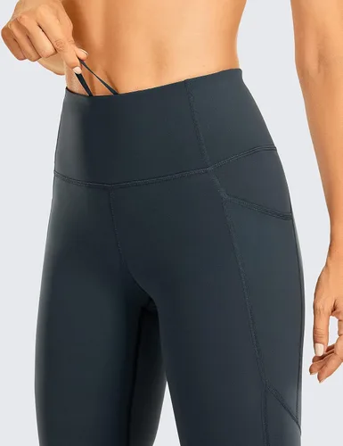 Vista 3 de CRZ YOGA Leggings de entrenamiento con sensación desnuda para mujer de 28 pulgadas, cintura alta con bolsillos y control de abdomen