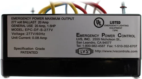 Vista 3 de Lvs controles epc-df-s-277 V Dimmable carga alumbrado de emergencia Control de Potencia, 277 V
