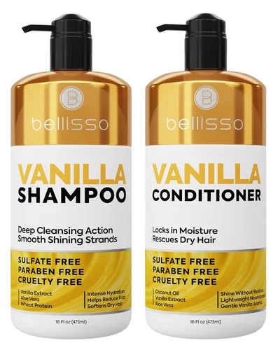 Vista 10 de Juego de champú y acondicionador antiencrespamiento, productos para el cuidado del cabello sin sulfato para mujeres y hombres, control del cabello