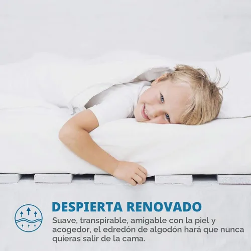 Vista 8 de Dafinner Edredón Alternativo de Plumón Ligero con Funda 100% Algodón Tamaño King, Relleno de Edredón Ultra-Suave para Clima Cálido, Colcha de Cama