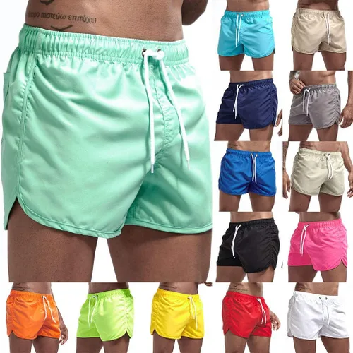 Vista 2 de Beach Shorts for Men,Men's Swim Trunks Quick Dry Swimwear Beach Shorts Bathing Suit Trousers with Mesh Lining