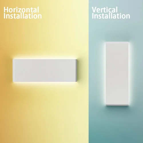 Vista 2 de Aipsun Luz de tocador LED moderna mate blanca de 15.75 pulgadas hacia arriba y hacia abajo para accesorios de iluminación de pared de baño