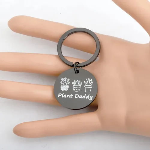 Vista 3 de Lywjyb Birdgot Plant Daddy Regalo para amantes de las plantas, llavero de plantas suculentas, regalo para hombres