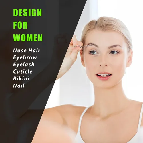 Vista 8 de Tijeras pequeñas de aseo facial para hombres y mujeres, para cejas, pelo de nariz, bigote, barba, pestañas, kit de recortar orejas, tijeras