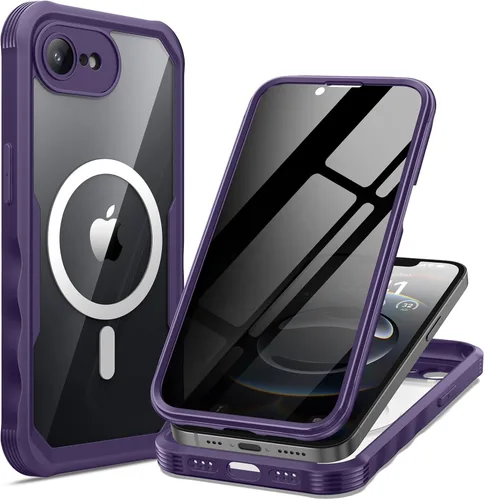 Vista 51 de seacosmo para iPhone Air Funda, Carcasa Completa con Protector de Privacidad de Vidrio Templado 9H Integrado y Protector de Lente de Cámara