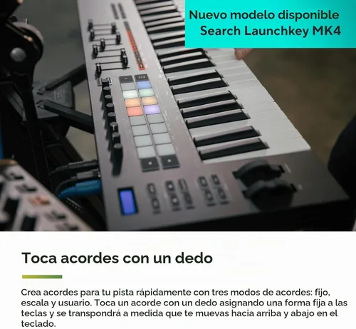 Vista 5 de Novation Launchkey 25 [MK3] teclado controlador MIDI - Integración perfecta con Ableton Live. Modo de acordes, Modo de escala y Arpegiador — Todo