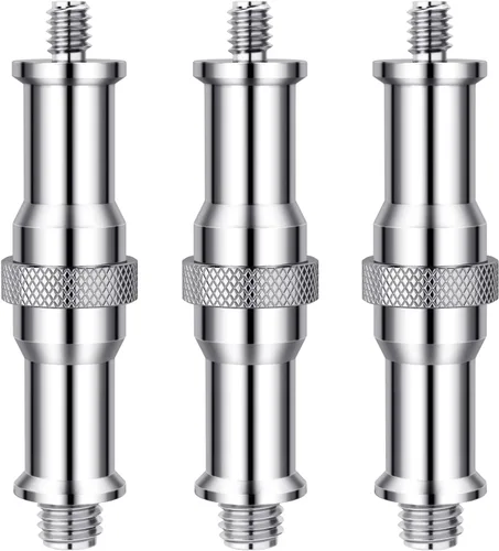 Vista 9 de Neewer® Adaptador convertidor de tornillo roscado de metal de 1/4" 3/8" para cámara DSLR, trípode, plataforma de hombro, soporte de luz, jaula
