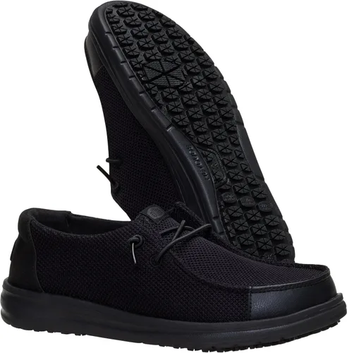 Vista 4 de HEYDUDE Mocasines Wendy Work CE Slip On para mujer Calzado de trabajo Negro