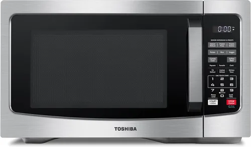 Vista 15 de TOSHIBA Horno de microondas combinado con freidora de aire 8 en 1 para encimera, con convección, parrilla, modo de eliminación de olores, plato
