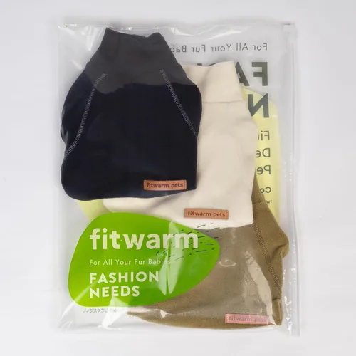 Vista 8 de Fitwarm Paquete de 3 suéteres clásicos de forro polar para perro, ropa de invierno para perros pequeños y niñas, sudadera de cuello alto para perro