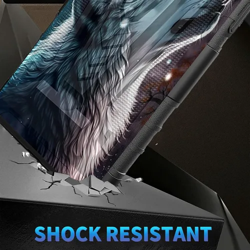 Vista 29 de Funda para AT&T Maestro Max 2021/Cricket Ovation 2 con protector de pantalla de vidrio templado, funda resistente con función atril integrada