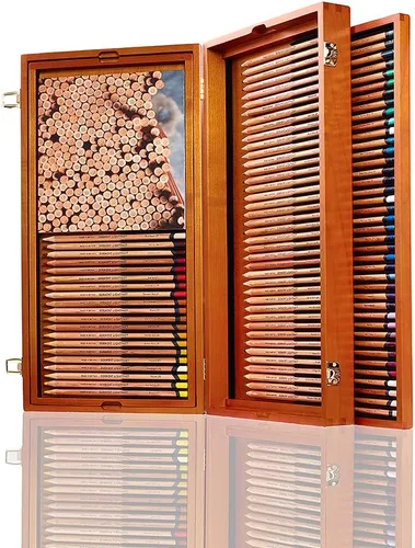 Vista 2 de Derwent Lápices de colores Lightfast, calidad profesional, caja de madera, juego de 100, 2305693