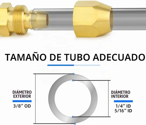 Vista 5 de ChillWaves - Adaptador de repuesto reutilizable de latón para aire, empalmador de manguera reutilizable de 1/4 de pulgada de diámetro interno