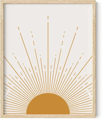 Vista 19 de HAUS AND HUES Arte de pared moderno de mediados de siglo, póster bohemio de sol, impresión moderna de mediados de siglo, cuadros boho para pared