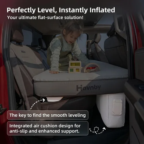 Vista 4 de Havnby SnugNest - Colchón inflable para camioneta para cabina trasera Ford