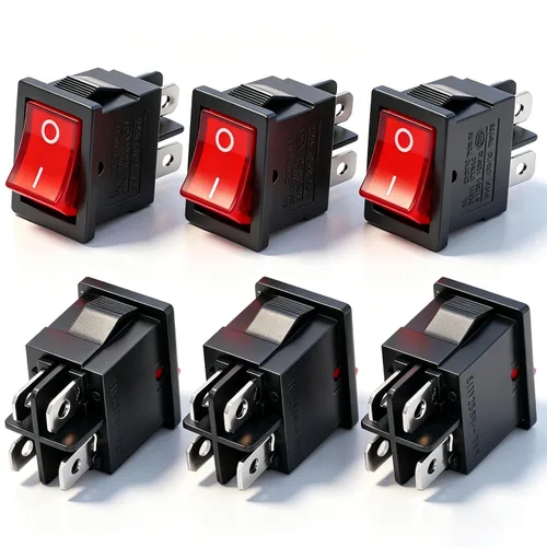 Vista 22 de Twidec /6 interruptores basculantes de 12 V de encendido/apagado de barco CA 6A/250V 10A/125V SPST 2 pines 2 posiciones interruptor de palanca