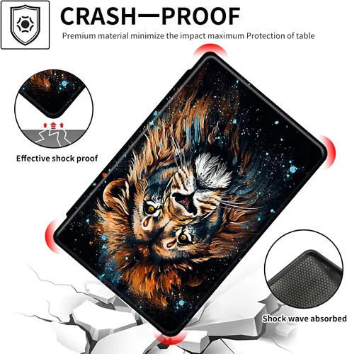 Vista 3 de Funda para iPad de 10.2 / iPad de 9ª generación 2021/iPad de 8ª generación 2020/iPad de 7ª generación 2019, rotación de 360 grados + encendido