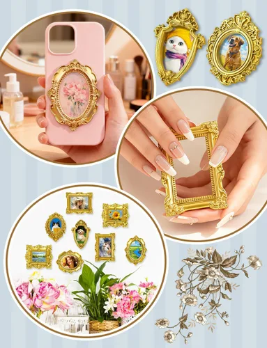 Vista 3 de 40PCS Mini Antiqu Vintage Resin Picture Frame