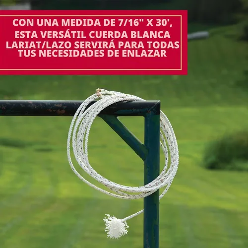 Vista 3 de Weaver Leather Ranch Rope, Natural, 7/16" x 30' Versatile Rope Ideal for Cattle Handling, Roping Practice, Ranch Work, Rodeo Events, &