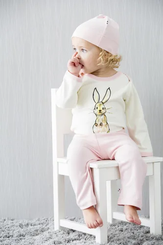 Vista 2 de Babysoy Mameluco de manga larga con estampado animal orgánico para recién nacido