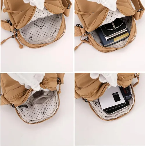 Vista 5 de Bolso cruzado de nailon casual, impermeable, ligero, para mujer