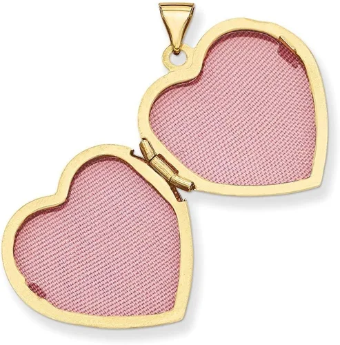 Vista 2 de Roy rosa joyas oro amarillo de 14K 21mm. corazón 21x 23yard