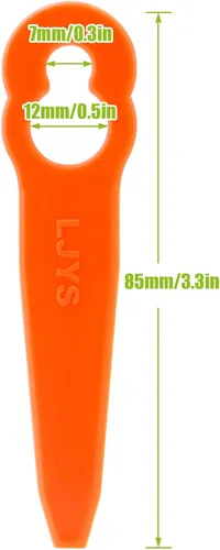 Vista 2 de 120 piezas de repuesto de cuchillas de plástico accesorios para STIHL Polycut 2-2 FSA 45 cortacésped cortadora de césped cuchillas de nailon