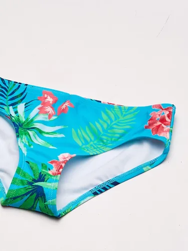 Vista 4 de Kanu Surf Mahina bikini halter de 2piezas para niñas, traje de baño para playa